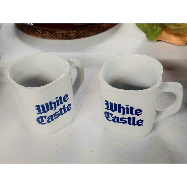 4 Pcs Advertising Mugs Including 2 White Castle