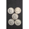 Image 1 : (5) 1968 40% Silver Kennedy Half Dollars - Face Value: $2.50