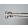 Image 5 : Sterling Silver Purple Iridescent-Style Stones Earrings and Two Bracelets TW: 14.0g