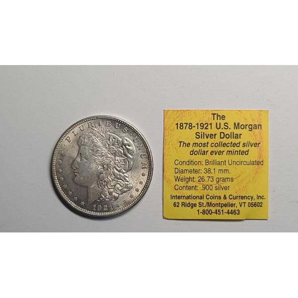 United States 1921 90% Silver Morgan Dollar