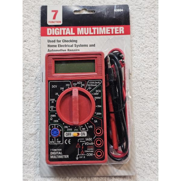 Dgital Multimeter - 7 Functions, 3.5" LCD Screen, Battery Included!!!