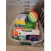 Image 1 : Tote of Outdoor and Pool Toys