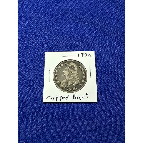 RARE 1830 Capped Bust Silver Half Dollar - High-Grade, Excellent Coin!