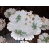 Image 2 : Antique Set - 7 Pcs Austrian Porcelain Floral Ruffled Hand Painted Bowls 10" Main - 5 1/2" Others - 