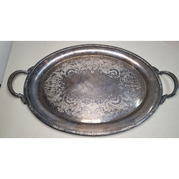 1952 Silverplate Altar Tray - Weight: 5.4 lbs