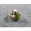 Image 7 : Nice Sterling Silver Ring Ft. Large Green Stone Made in Ireland Weighing 9.9 Grams
