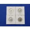 Image 1 : x4 U.S. Silver Washington Quarters 1961-P&D /1962-P&D FV: $1.00