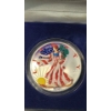 Image 2 : Colorized 2001 1 Troy Ounce .999 Fine Silver American Eagle