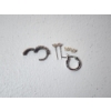 Image 2 : Assortment of Sterling Silver Jewelry: 1 Pair of Stud Earrings & 2 Single Hoop Earrings TW: 2.5g