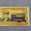 Image 3 : U.S. Navy 250th Anniversary ~ Oct 13, 1775 - 2025 ~ USS Enterprise ~ 999999 $2 Gold Foil Note ~MINT!