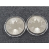 Image 2 : Lot of Two 2024 1 Oz 9999 Fine Silver Maple Leaves (2 Oz of Silver) - In Protective Capsules