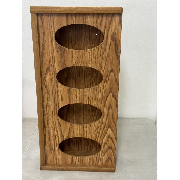 Oak Color Wooden Glove Or Tissue Holder - 23" x 4" 11" - Good Condition