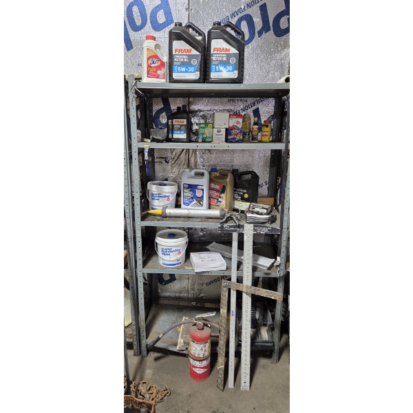 Pick Up Off Site- 115 Ely St. Alliance Oh. 75'' Metal Shelf With All Contents Shown!