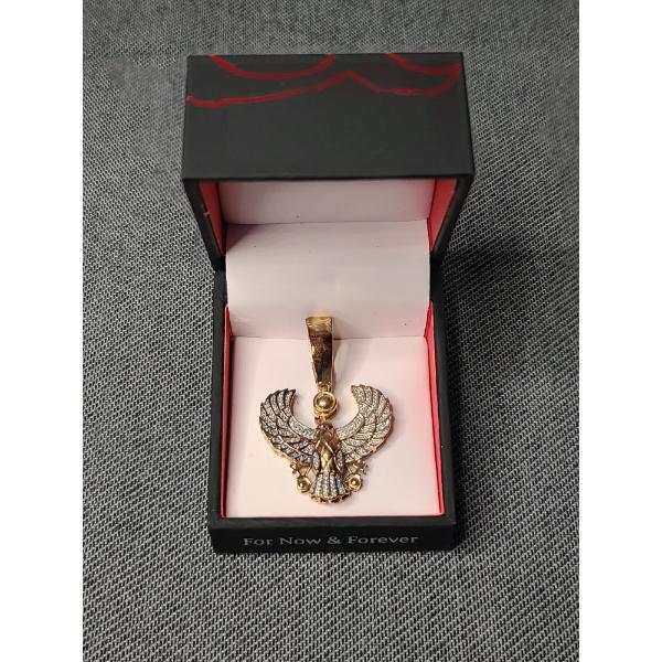 Stunning 10K Gold Diamond Eagle Pendant - 7.4 Grams - Marked 10K Gold 