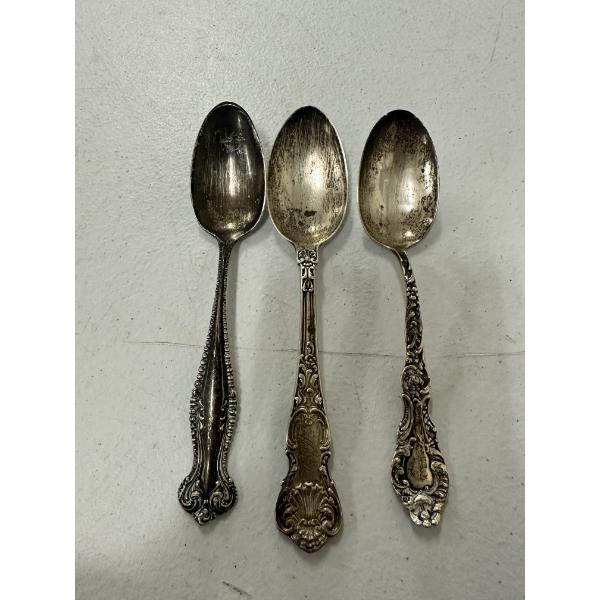 Three Sterling Silver Spoons - Total Weight 64.4g