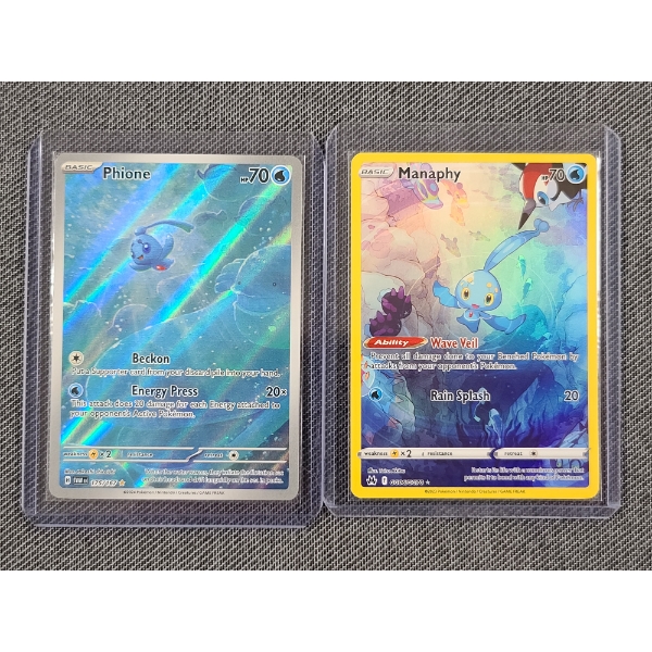 Lot of Two Pokemon Trading Cards - Phione 175/167 & Manaphy GG06/GG70