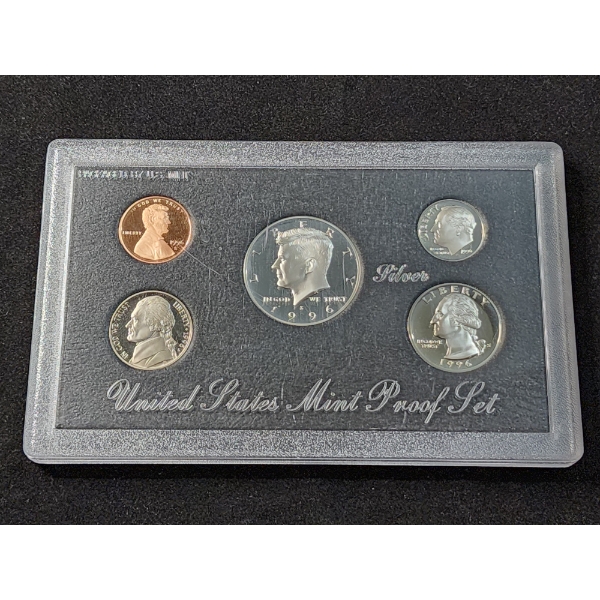 1996-S Silver United States Proof Set Ft. $0.85 in 90% Silver 