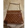 Image 2 : Beautiful Brown Two Tone Tory Burch With Gold Chain Strap Bag
