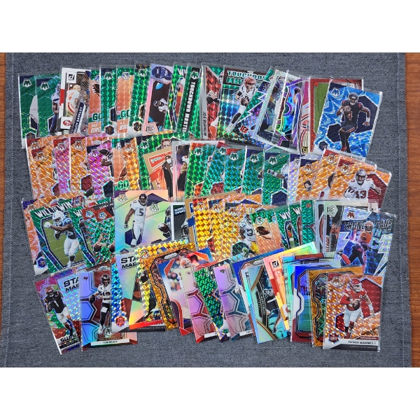 Large Lot of About 80 Assorted Near Mint Football Trading Cards - Many Rookies, Refractors & More!
