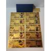 Image 1 : x10 Assorted Dragon Ball Z $10000 999999 24K Gold Foil Banknotes Set w/ CoA