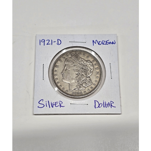 1921 - D Morgan Silver Dollar - Great Condition