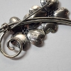Image 4 : Nice Lot of Sterling Silver Jewelry: Gold-Tone Bracelet, Chain Necklace, Ring, Pin TW: 23.0g
