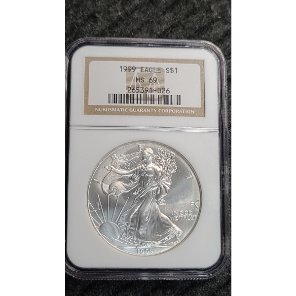 1999 NGC MS 69 Silver Eagle 