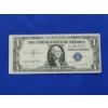 Image 1 : Series 1935 G $1 One Dollar Blue Seal Silver Certificate - Off-Center Printing Error!
