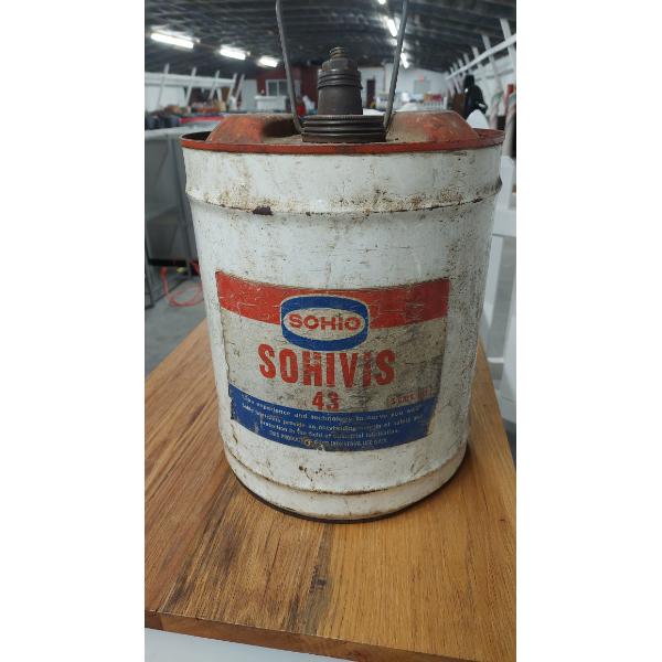 Antique SOHIO - VIS 43 5 Gallon Oil Can - See Pictures