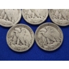 Image 8 : x5 90% Silver Walking Liberty Half Dollars: 1941, 1942, 1942, 1943, 1943 FV: $2.50
