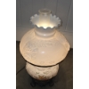 Image 2 : Absolutely Gorgeous Accurate Casting Milk Glass Hand Painted Shades Hurricane Lamp, 21''x11'' Top & 