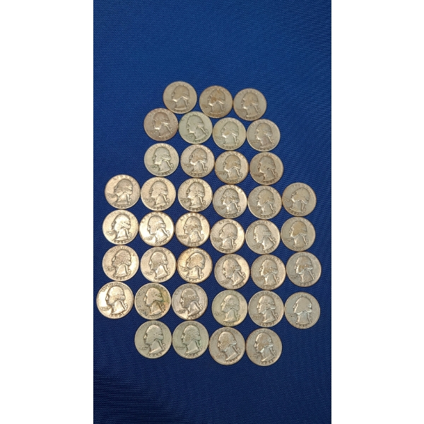 Assorted Years 90% Silver Washington Head Quarters - Face Value: $9.75