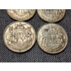 Image 6 : Four Assorted 80% Silver Canadian Half Dollars - ASW: 0.3 Oz Per Coin - About 1.2 Oz ASW Total! 