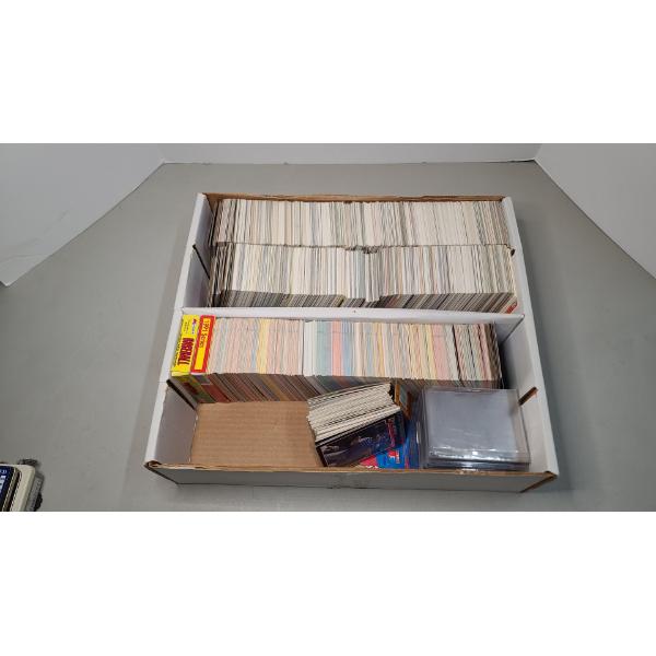 Assorted 90's Football/Baseball Trading Cards & Empty Card Sleeves