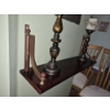 Image 7 : PICKUP IN NORTHFIELD - Wood Wall Rack With Pair Of Candlesticks  Rack Is 30 x 19
