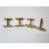 Image 4 : 2 Sets of Gold-Filled ALM Initial Cufflinks Total Weight: 14.8g
