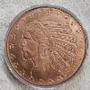 Image 1 : 5 oz Incuse Indian .999 Fine Copper Round