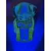 Image 1 : Adorable Degenhart Vintage Uranium Glass Dog Figurine -Willow Blue