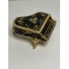 Image 2 : Miniature black enamel baby grand piano trinket box - ~1.5"