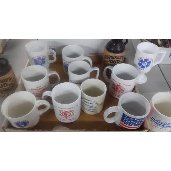 Lot Of Collectible Military & State Ohio Themed Mugs - See Pics App 20 Included