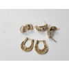Image 4 : Three Pairs of 14K Gold Earrings TW: 5.7g