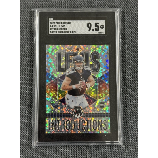 2023 Panini Mosaic - I-4 Will Levis - SGC 9.5 - Introductions - Silver No Huddle Prizm