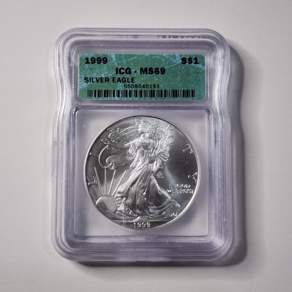 ICG MS69 GRADED 1999 Silver 1 Oz American Eagle ~ Perfect For Any Level Collector!