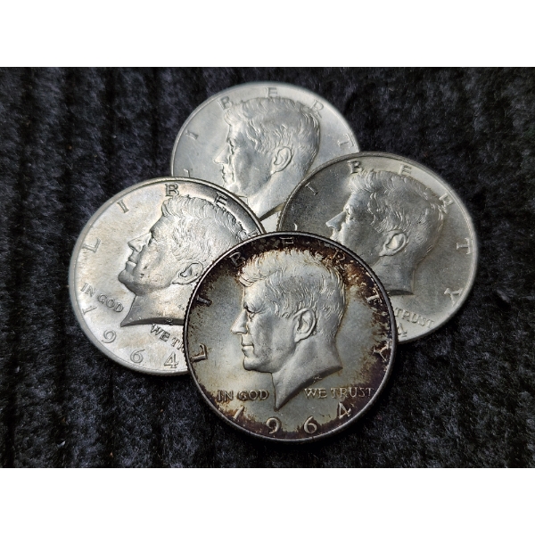 $2.00 Face Value In Assorted 90% Silver United States Kennedy Half Dollars!