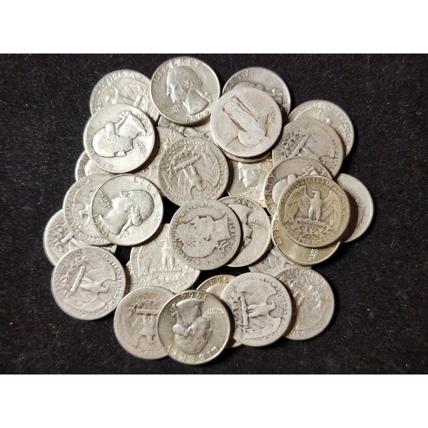 $8 Face Value in Assorted 90% Silver Quarters 