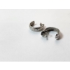 Image 2 : 14K White Gold Hoop Earrings - Total Weight: 0.7g