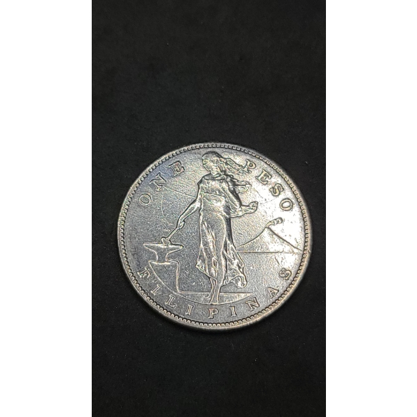 
1907 S Philippines 80% Silver 1 Peso Under U.S. Administration - ASW: 0.5144oz
