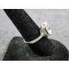 Image 4 : Stunning Platinum Ring Ft. Lighter Clear Stone - Weighs 4 Grams - About Size 6.5