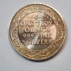 Image 2 : American Eagle & Liberty Bell Design One Troy Ounce .999 Fine Silver Round 