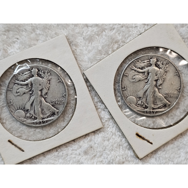 90% Silver United States Half-Dollar Assortment (Walking Liberty) - AFV: $1.00
